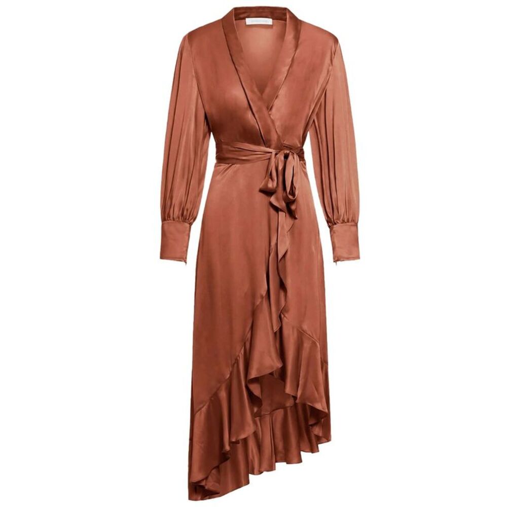 Zimmermann Women Silk Wrap Midi Dress